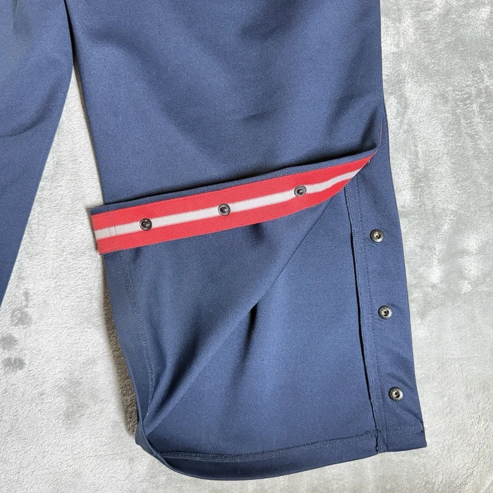 NIKE Team New Jersey Nets Y2K Vintage NBA Warm Up Pants XXL Snap Button Ankle